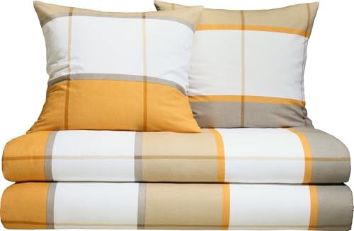 Erwin Müller Bettwäsche Weichfrottier Karo Sparpaket 4-TLG. orange Größe 80x80 cm / 155x220 cm - für das ganze Jahr, temperaturausgleichend, bügelfrei, mit Reißverschluss Erwin Müller Bettwäsche Weichfrottier Karo Sparpaket 4-TLG. orange Größe 80x80 cm / 155x220 cm - für das ganze Jahr, temperaturausgleichend, bügelfrei, mit Reißverschluss von Erwin Müller