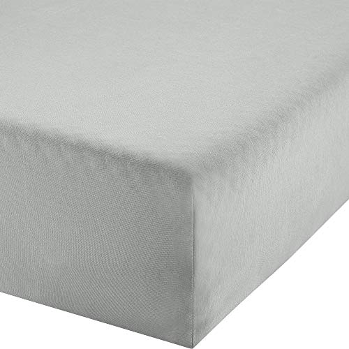 Erwin Müller Boxspring-Spannbettlaken, Spannbetttuch Bayreuth, Multi-Stretch-Jersey - strapazierfähig, passformbeständig, mit Rundumgummi - Silber Größe 140x200 cm - 160x200 cm von Erwin Müller