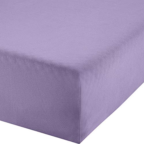 Erwin Müller Boxspringbett-Spannbettlaken Freising Elasthan-Jersey-Stretch Flieder Größe 140x200-160x220 cm- dehnbar, antipilling, bügelfrei, Rundumgummi (weitere Farben,Größen) von Erwin Müller