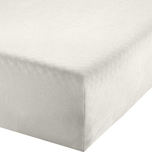 Erwin Müller Boxspringbett-Spannbettlaken Freising Elasthan-Jersey-Stretch weiß Größe 140x200-160x220 cm- dehnbar, antipilling, bügelfrei, Rundumgummi (weitere Farben,Größen) von Erwin Müller