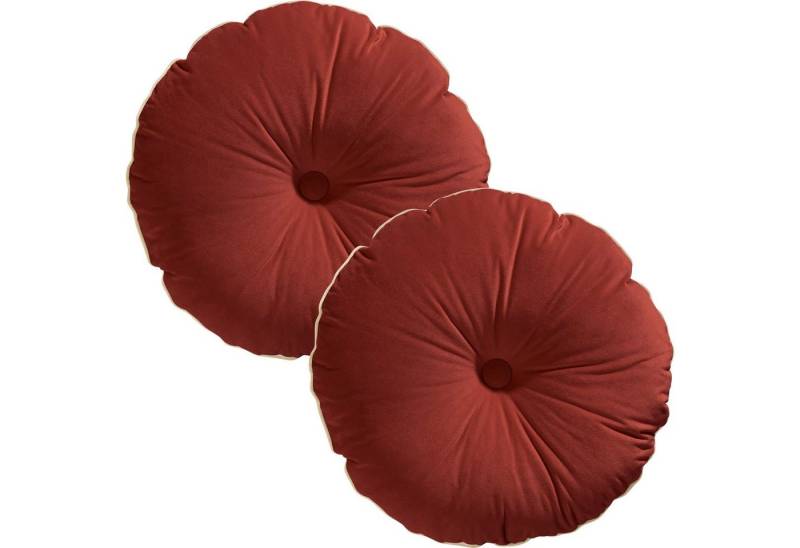 Erwin Müller Dekokissen Kissen "Manchester" rund 2er-Pack, gefüllt, Velours Uni Erwin Müller Dekokissen Kissen "Manchester" rund 2er-Pack, gefüllt, Velours Uni von Erwin Müller