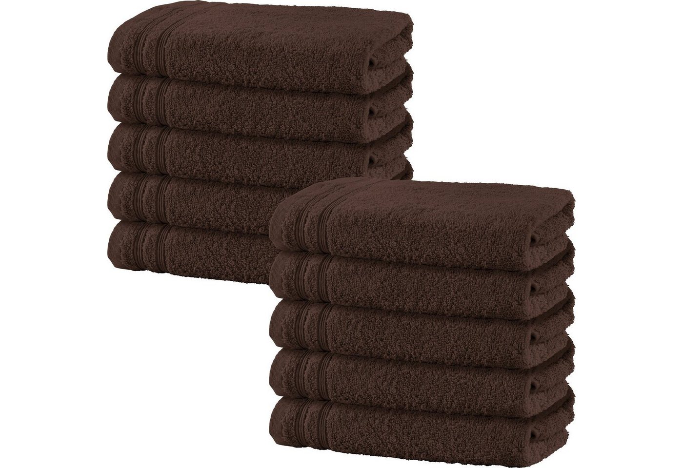 Erwin Müller Duschtuch Duschtuch "Heidelberg" 10er-Pack, Frottier (10-St), Walk-Frottier Uni von Erwin Müller
