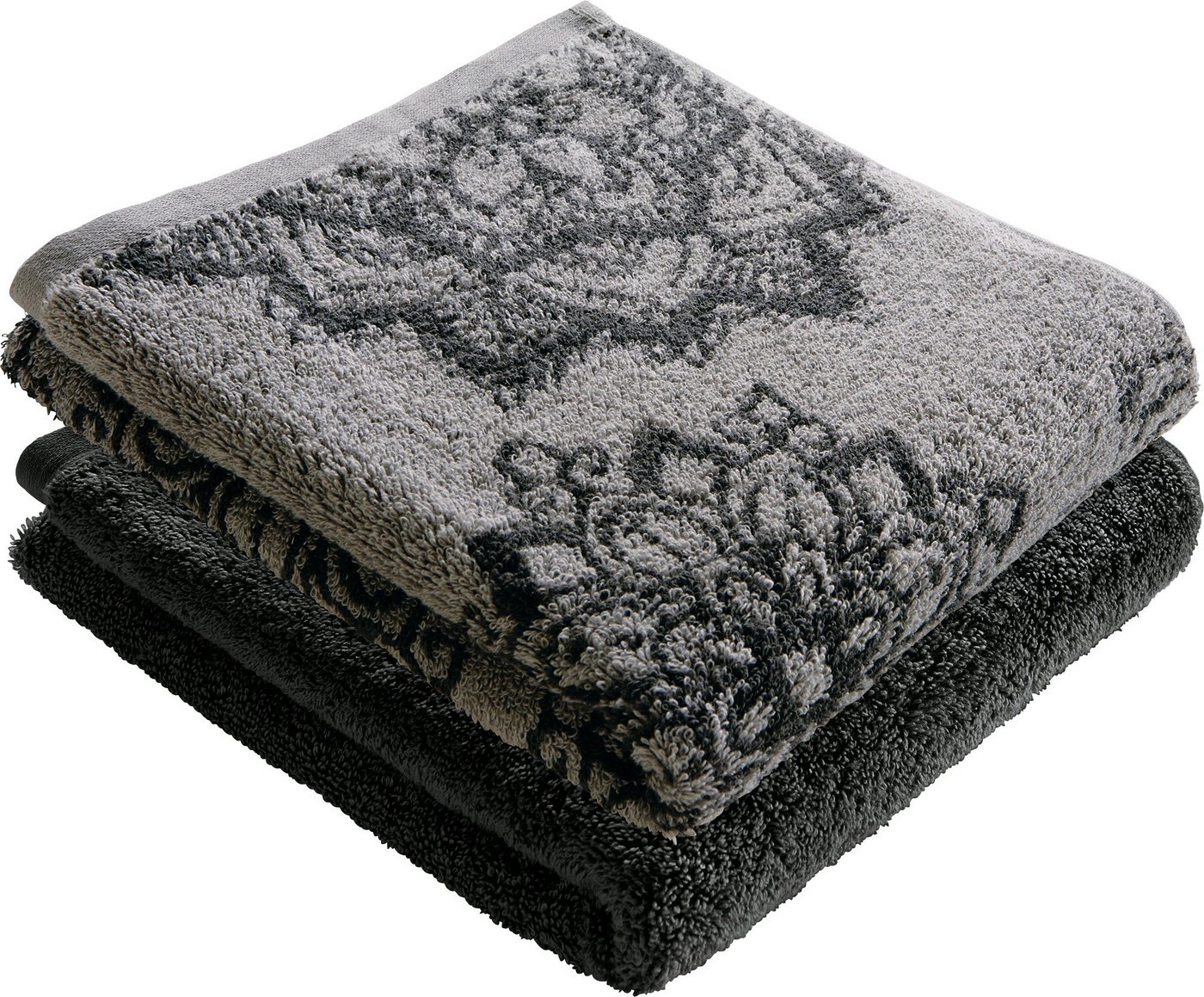 Erwin Müller Duschtuch Duschtuch "Bühl" 2er-Pack, Frottier, Walk-Frottier Motiv von Erwin Müller