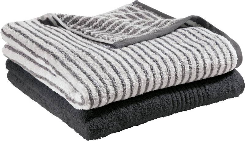 Erwin Müller Duschtuch Duschtuch "Konstanz" 2er-Set Uni/Streifen, Frottier, Walk-Frottier Streifen Erwin Müller Duschtuch Duschtuch "Konstanz" 2er-Set Uni/Streifen, Frottier, Walk-Frottier Streifen von Erwin Müller