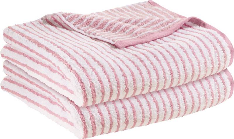 Erwin Müller Duschtuch Duschtuch "Konstanz" 2er-Pack Streifen, Jacquard, Walk-Frottier Streifen von Erwin Müller