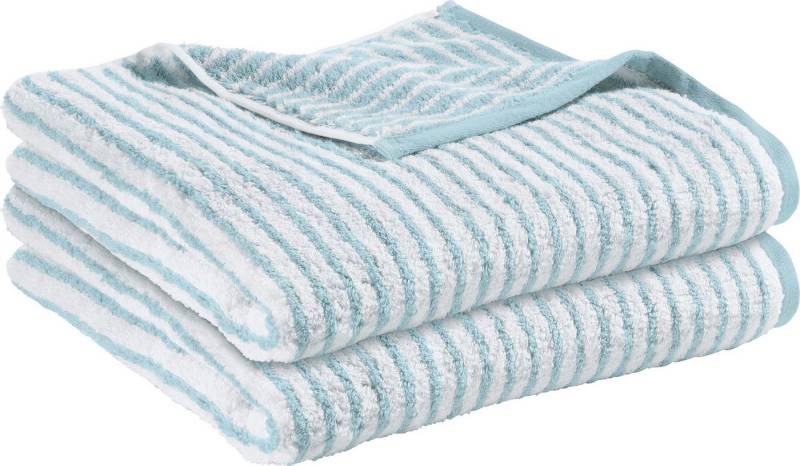 Erwin Müller Duschtuch Duschtuch "Konstanz" im 2er-Pack Streifen, Jacquard, Walk-Frottier Streifen von Erwin Müller