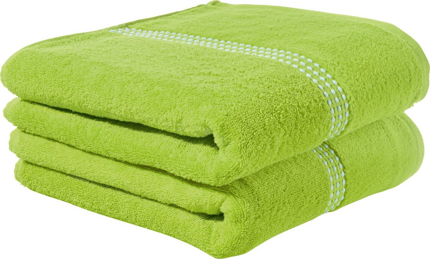 Erwin Müller Duschtuch Duschtuch "Mannheim" 2er-Pack, Frottier (2-St), Walk-Frottier Uni von Erwin Müller