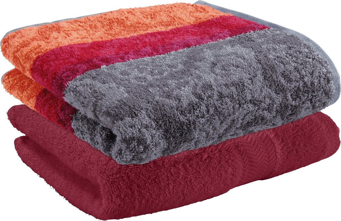 Erwin Müller Duschtuch Duschtuch-Set "Paisley" 2er-Pack, Frottier (2-St), Walk-Frottier Uni von Erwin Müller