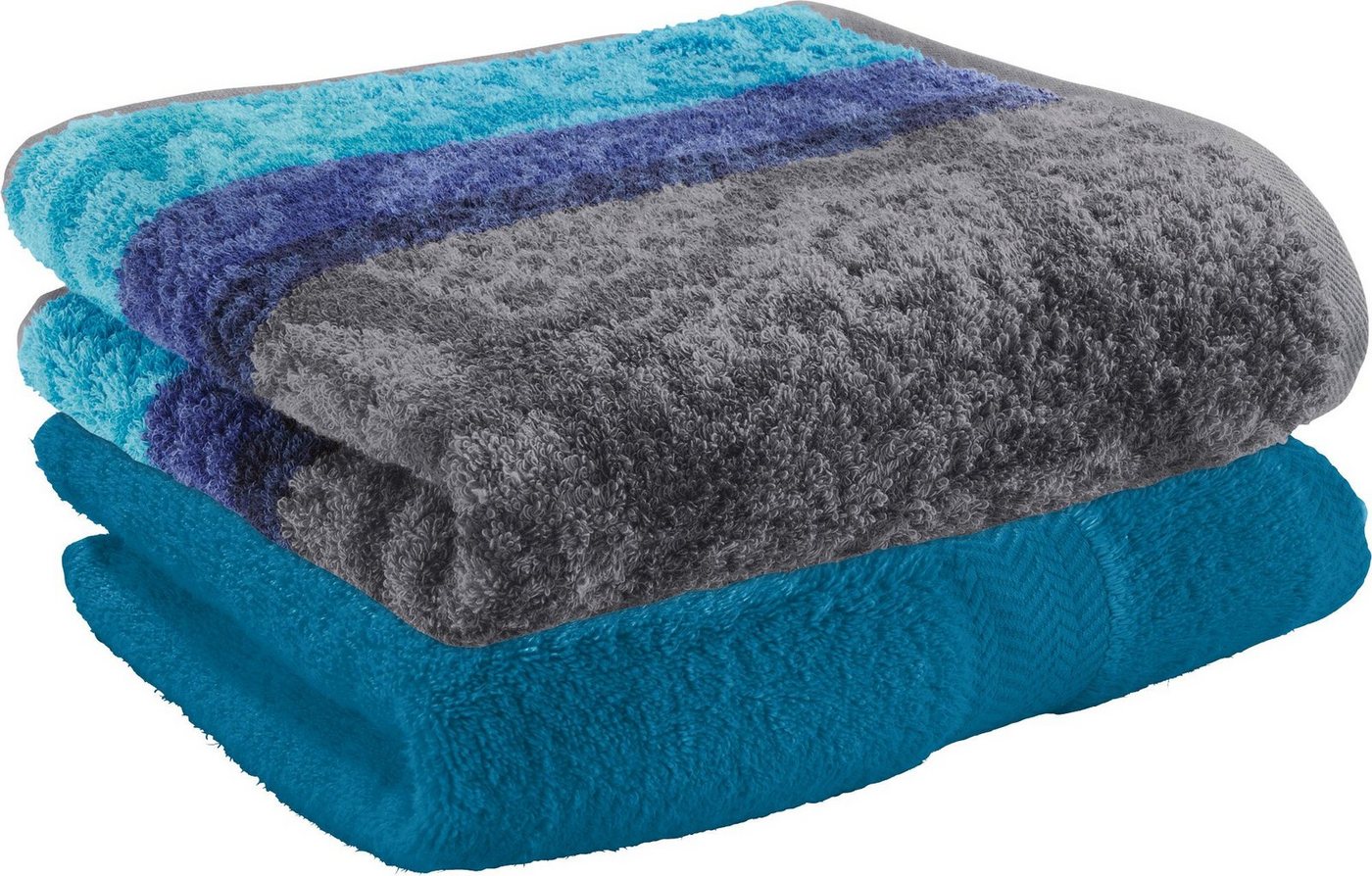 Erwin Müller Duschtuch Duschtuch-Set "Paisley" 2er-Pack, Frottier (2-St), Walk-Frottier Uni von Erwin Müller