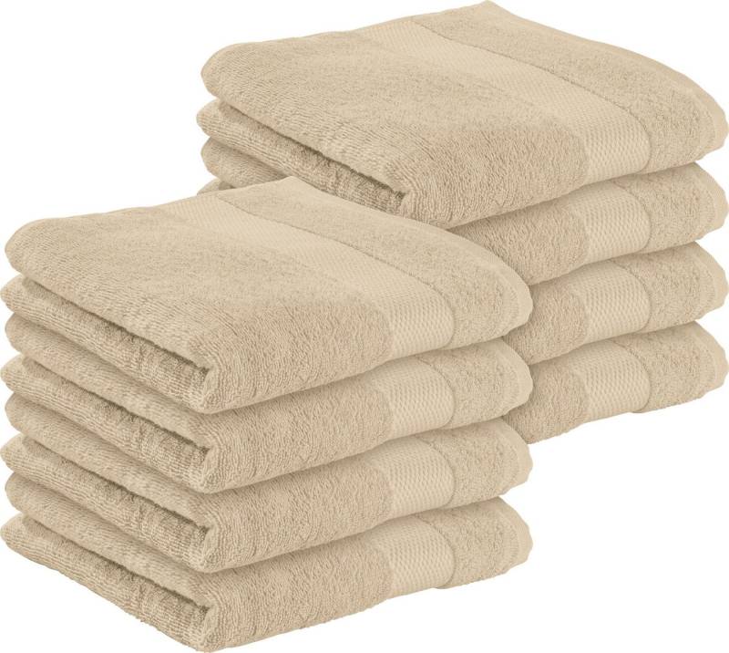 Erwin Müller Duschtuch Duschtuch "Sindelfingen" 8er-Pack, Frottier, Walk-Frottier kochfest Uni von Erwin Müller