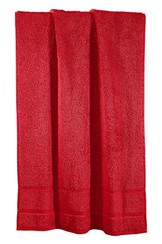 Erwin Müller Duschtuch Karlsruhe 100% Baumwolle rot Größe 70x140 cm - extrem saugstark, leicht, flauschig weich, hautschmeichelnd (weitere Farben) von Erwin Müller