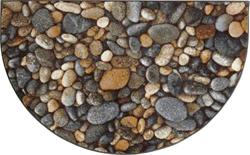 Erwin Müller Duschvorlage, Duschmatte, Duschvorleger Steine, Stein-Optik - rutschhemmend, angenehme, sichere Florhöhe, für Fußbodenheizung geeignet - grau Größe 50x80 cm von Erwin Müller