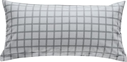 Erwin Müller Flanell Kissenbezug, Kissenhülle Karo grau Größe 40x80 cm - für kalte Nächte, flauschig weich, temperaturausgleichend, mit Reißverschluss Erwin Müller Flanell Kissenbezug, Kissenhülle Karo grau Größe 40x80 cm - für kalte Nächte, flauschig weich, temperaturausgleichend, mit Reißverschluss von Erwin Müller