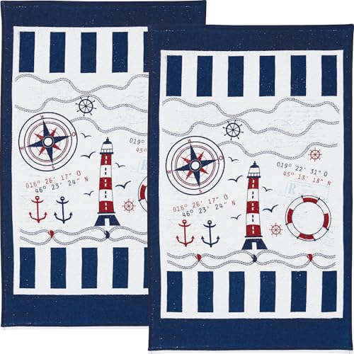 Erwin Müller Frottier-Geschirrtuch 2er-Pack Baumwolle Leuchtturm Größe 45x70 cm Erwin Müller Frottier-Geschirrtuch 2er-Pack Baumwolle Leuchtturm Größe 45x70 cm von Erwin Müller
