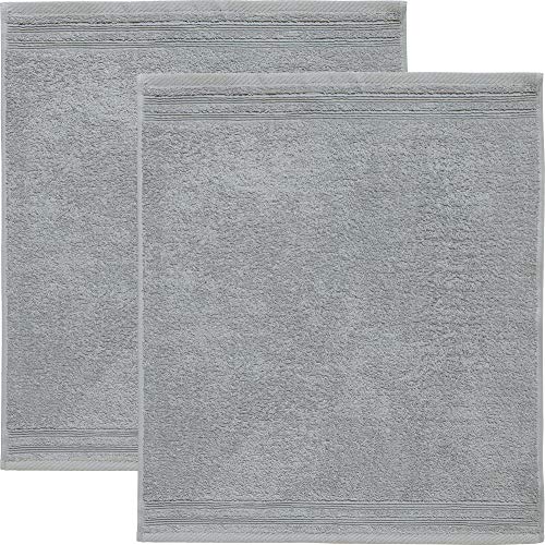 Erwin Müller Frottier-Geschirrtuch 2er-Pack Walk-Frottier hellgrau Größe 50x50 cm von Erwin Müller