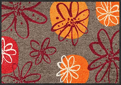 Erwin Müller Fußmatte Koblenz, Schmutzfangmatte, Fußabtreter rutschhemmend, Blumenmotiv - robust, langlebig, pflegeleicht, für Fußbodenheizung geeignet - braun/rot Größe 60x85 cm Erwin Müller Fußmatte Koblenz, Schmutzfangmatte, Fußabtreter rutschhemmend, Blumenmotiv - robust, langlebig, pflegeleicht, für Fußbodenheizung geeignet - braun/rot Größe 60x85 cm von Erwin Müller