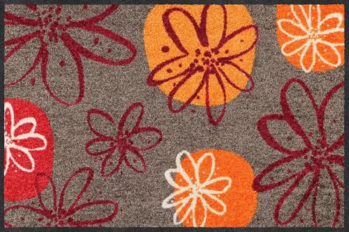 Erwin Müller Fußmatte Koblenz, Schmutzfangmatte, Fußabtreter rutschhemmend, Blumenmotiv - robust, langlebig, pflegeleicht, für Fußbodenheizung geeignet - braun/rot Größe 75x120 cm Erwin Müller Fußmatte Koblenz, Schmutzfangmatte, Fußabtreter rutschhemmend, Blumenmotiv - robust, langlebig, pflegeleicht, für Fußbodenheizung geeignet - braun/rot Größe 75x120 cm von Erwin Müller