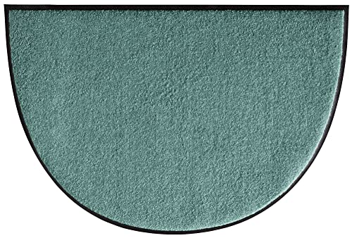 Erwin Müller Fußmatte Mainz, Schmutzfangmatte, Sauberlaufmatte Uni Jade Größe 50x75 cm halbrund - rutschfest, pflegeleicht, für Fußbodenheizung geeignet (weitere Farben, Größen) von Erwin Müller