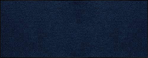 Erwin Müller Fußmatte Mainz, Schmutzfangmatte, Sauberlaufmatte uni dunkelblau Größe 40x100 - rutschfest, pflegeleicht, für Fußbodenheizung geeignet (weitere Farben, Größen) von Erwin Müller