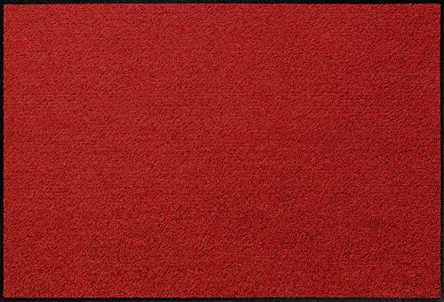 Erwin Müller Fußmatte Mainz, Schmutzfangmatte, Sauberlaufmatte uni rot Größe 75x150 cm - rutschfest, pflegeleicht, für Fußbodenheizung geeignet (weitere Farben, Größen) von Erwin Müller