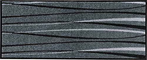 Erwin Müller Fußmatte Mayen grau Größe 40x100, Schmutzfangmatte, Sauberlaufmatte Streifen - langlebig, pflegeleicht, rutschfest, für Fußbodenheizung geeignet von Erwin Müller