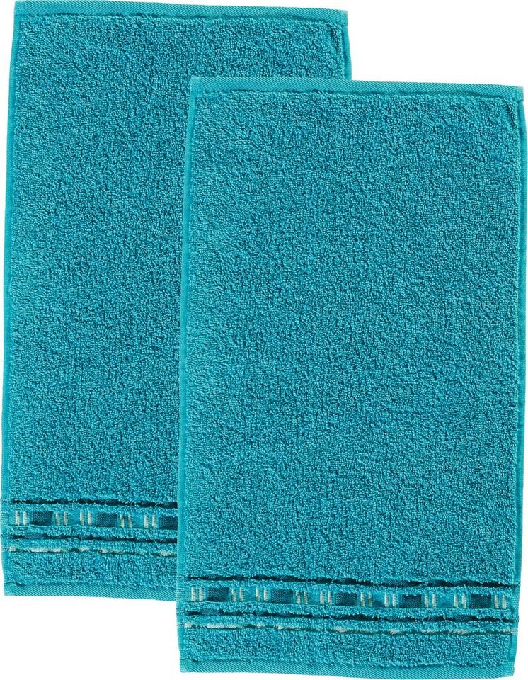 Erwin Müller Gästehandtuch Gästetuch "Achern" 2er-Pack, Frottier (2-St), Walk-Frottier Uni von Erwin Müller