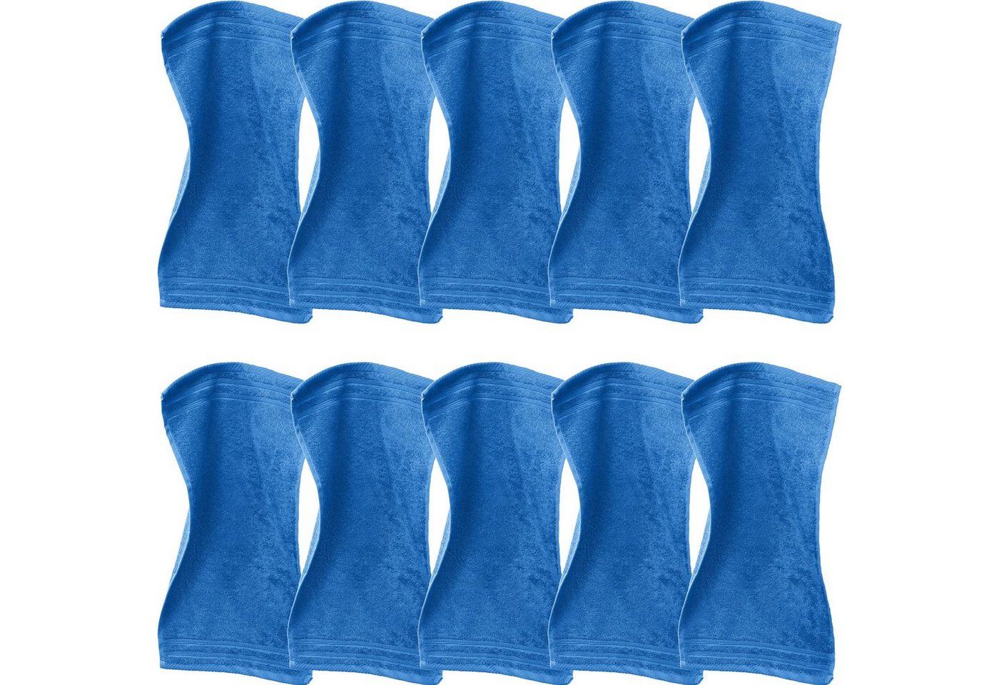 Erwin Müller Gästehandtuch Gästetuch "Heidelberg" 10er-Pack, Frottier, Walk-Frottier Uni von Erwin Müller