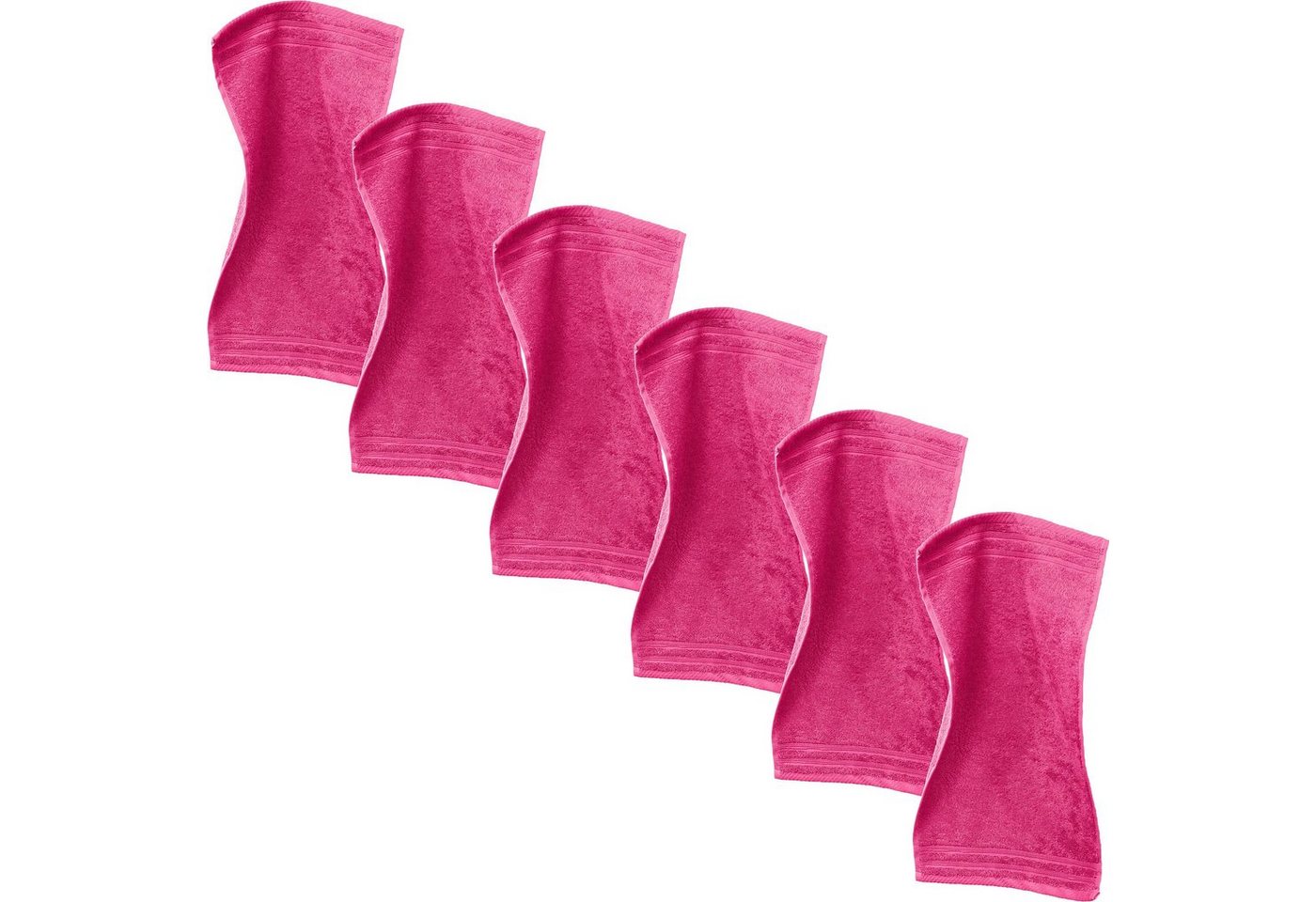 Erwin Müller Gästehandtuch Gästetuch "Heidelberg" 6er-Pack, Frottier, Walk-Frottier Uni von Erwin Müller