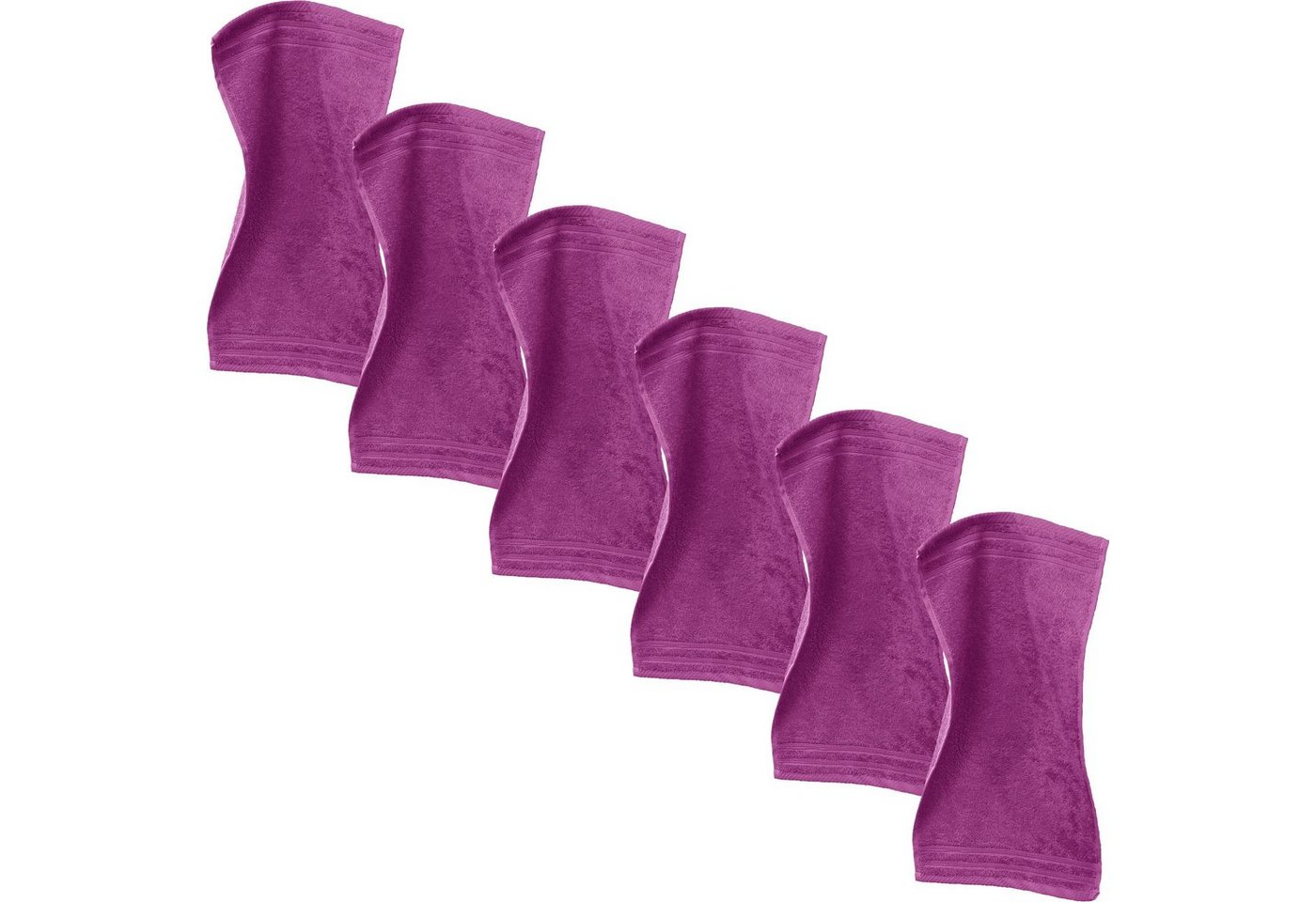 Erwin Müller Gästehandtuch Gästetuch "Heidelberg" 6er-Pack, Frottier, Walk-Frottier Uni von Erwin Müller