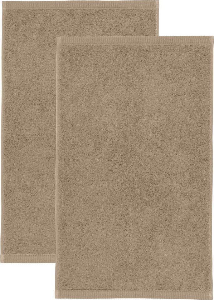 Erwin Müller Gästehandtuch Gästetuch "Heidenheim" 2er-Pack, Frottier, Walk-Frottier Uni von Erwin Müller