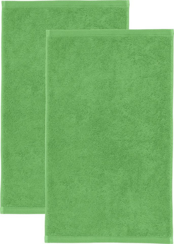 Erwin Müller Gästehandtuch Gästetuch "Heidenheim" 2er-Pack, Frottier, Walk-Frottier Uni von Erwin Müller