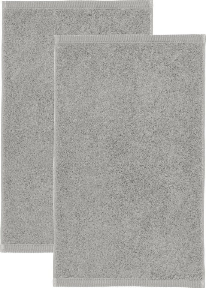 Erwin Müller Gästehandtuch Gästetuch "Heidenheim" 2er-Pack, Frottier, Walk-Frottier Uni von Erwin Müller