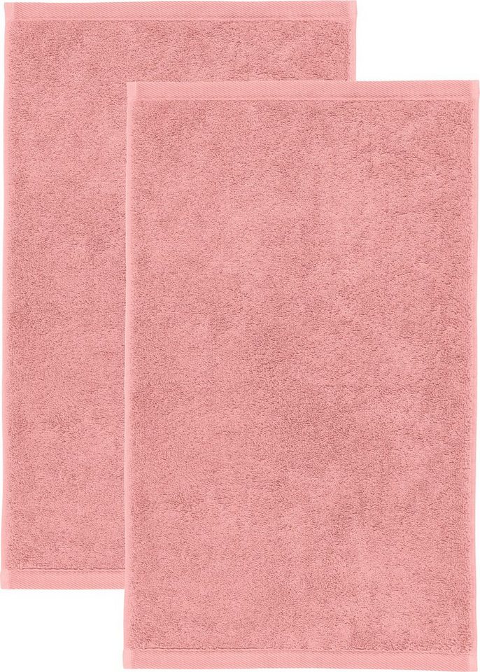 Erwin Müller Gästehandtuch Gästetuch "Heidenheim" 2er-Pack, Frottier, Walk-Frottier Uni von Erwin Müller