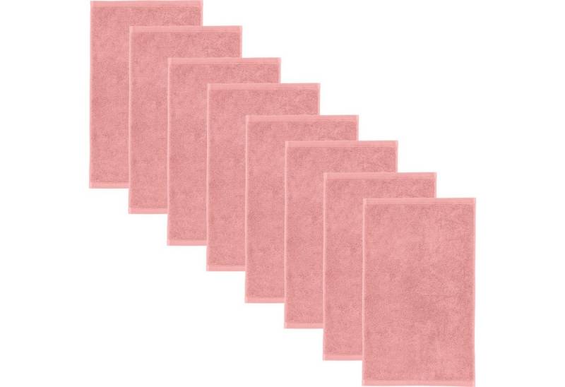 Erwin Müller Gästehandtuch Gästetuch "Heidenheim" 8er-Pack, Frottier, Walk-Frottier Uni von Erwin Müller