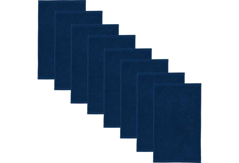 Erwin Müller Gästehandtuch Gästetuch "Heidenheim" 8er-Pack, Frottier, Walk-Frottier Uni von Erwin Müller