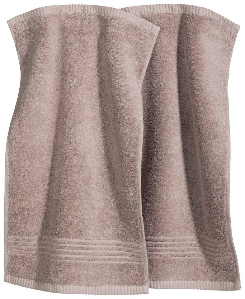 Erwin Müller Gästehandtuch Gästetuch "Konstanz" 2er-Pack, Frottier, Walk-Frottier Uni von Erwin Müller