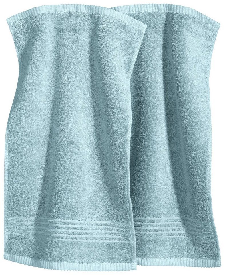 Erwin Müller Gästehandtuch Gästetuch "Konstanz" 2er-Pack, Frottier, Walk-Frottier Uni von Erwin Müller