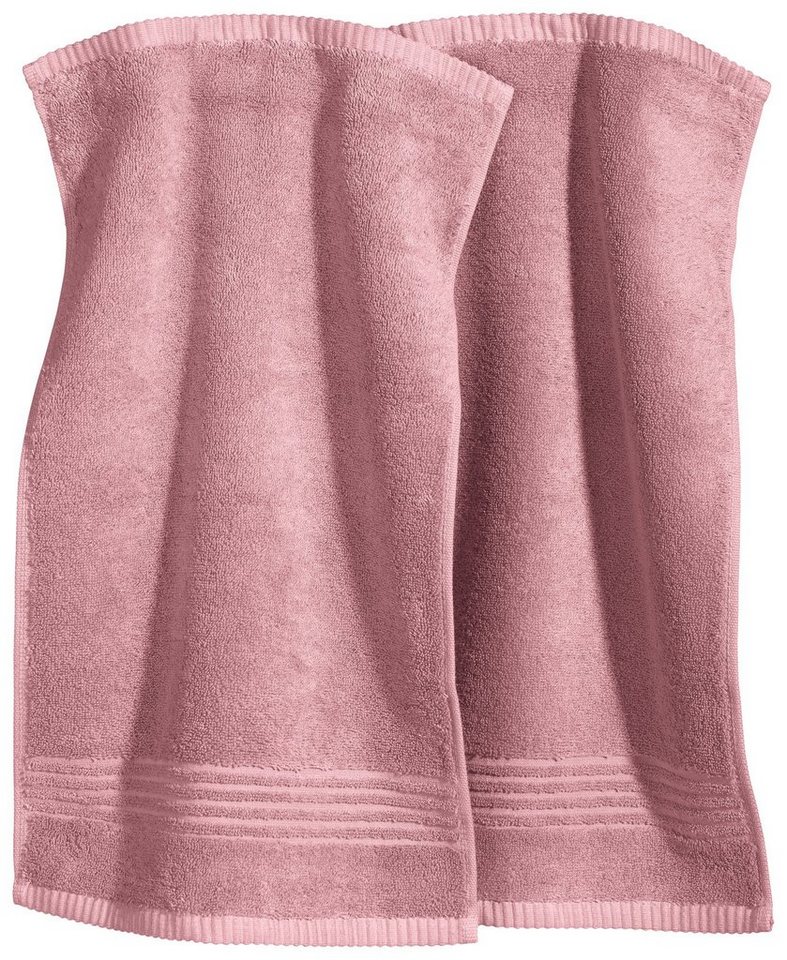 Erwin Müller Gästehandtuch Gästetuch "Konstanz" 2er-Pack, Frottier, Walk-Frottier Uni von Erwin Müller