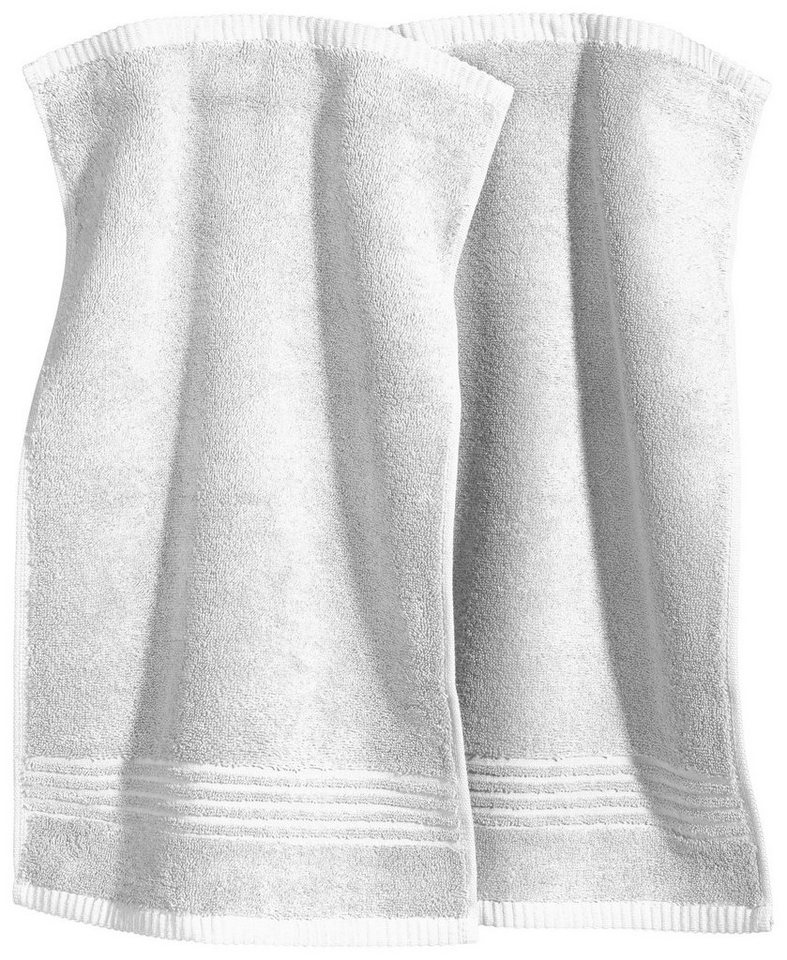Erwin Müller Gästehandtuch Gästetuch "Konstanz" 2er-Pack, Frottier, Walk-Frottier Uni von Erwin Müller