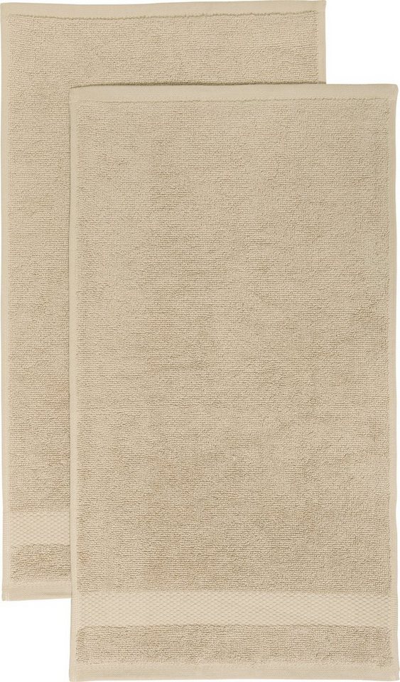 Erwin Müller Gästehandtuch Gästetuch "Sindelfingen" 2er-Pack, Frottier, Walk-Frottier kochfest Uni von Erwin Müller