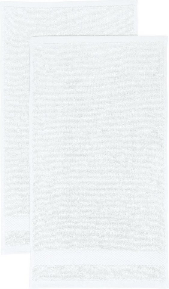 Erwin Müller Gästehandtuch Gästetuch "Sindelfingen" 2er-Pack, Frottier, Walk-Frottier kochfest Uni von Erwin Müller