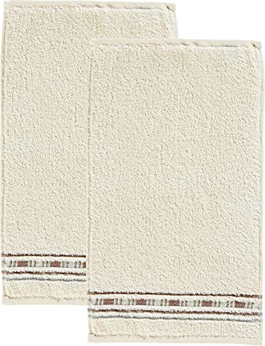Erwin Müller Gästetuch 2er-Pack - Achern Natur Größe 30x50 cm - 500g/m² - schnell trocknend, extra saugstark, beidseitige Schlaufen von Erwin Müller