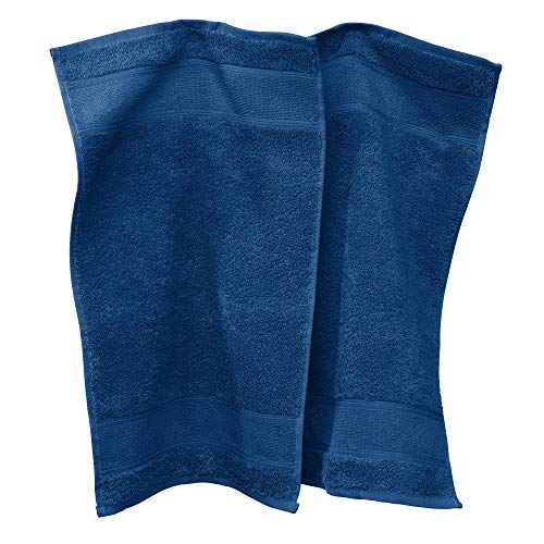 Erwin Müller Gästetuch Karlsruhe 2er- Pack 100% Baumwolle dunkelblau Größe 30x50 cm - extrem saugstark, leicht, flauschig weich, hautschmeichelnd (weitere Farben) von Erwin Müller