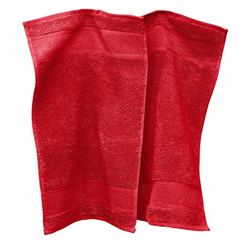 Erwin Müller Gästetuch Karlsruhe 2er- Pack 100% Baumwolle rot Größe 30x50 cm - extrem saugstark, leicht, flauschig weich, hautschmeichelnd (weitere Farben) von Erwin Müller