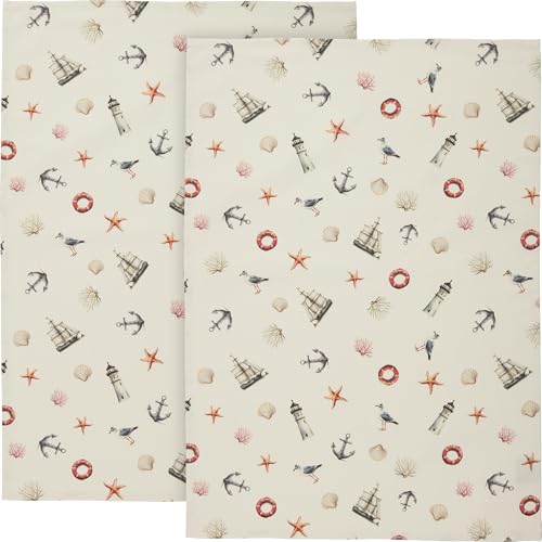 Erwin Müller Geschirrtuch 2er-Pack Maritim bunt Größe 50x70 cm - pflegeleicht und strapazierfähig, trocknet besonders gut Erwin Müller Geschirrtuch 2er-Pack Maritim bunt Größe 50x70 cm - pflegeleicht und strapazierfähig, trocknet besonders gut von Erwin Müller