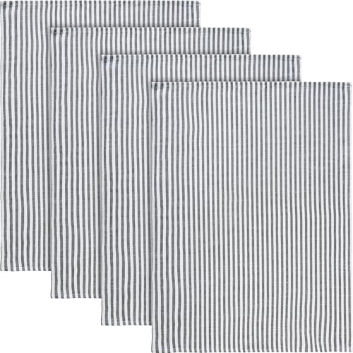 Erwin Müller Geschirrtuch 4er-Pack Halbleinen dunkelgrau Größe 50x70 cm von Erwin Müller