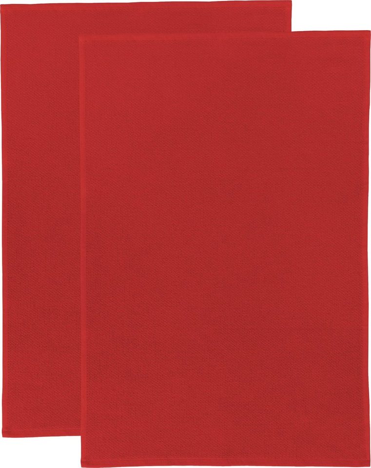 Erwin Müller Geschirrtuch Frottier-Geschirrtuch 2er-Pack, Baumwolle Uni von Erwin Müller