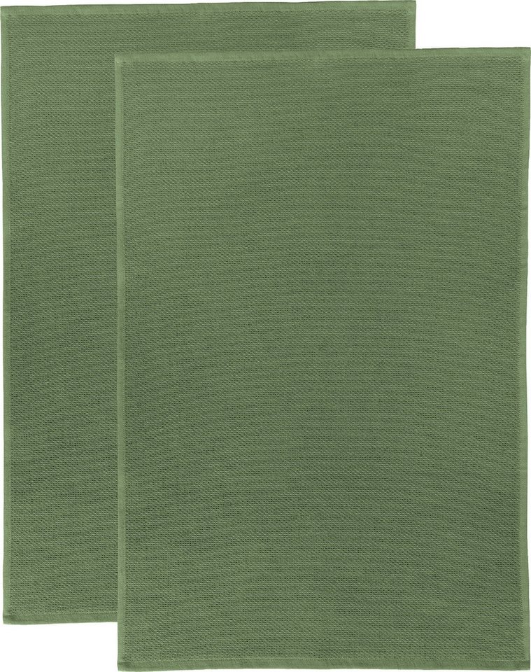 Erwin Müller Geschirrtuch Frottier-Geschirrtuch 2er-Pack, Baumwolle Uni von Erwin Müller