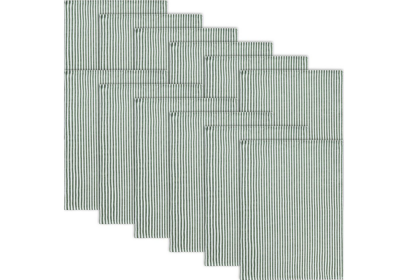 Erwin Müller Geschirrtuch Geschirrtuch 12er-Pack, (12-tlg), Halbleinen Streifen von Erwin Müller