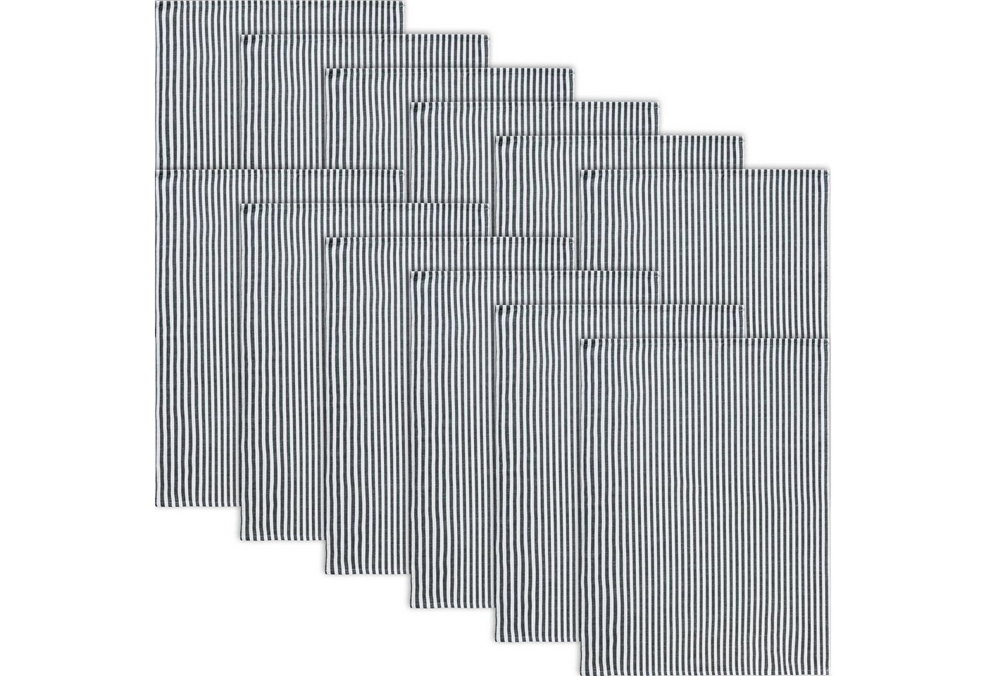 Erwin Müller Geschirrtuch Geschirrtuch 12er-Pack, (12-tlg), Halbleinen Streifen von Erwin Müller